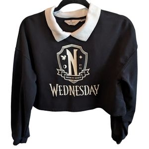 H&M Girls Wednesday Adams Sweatshirt Size 16-18
